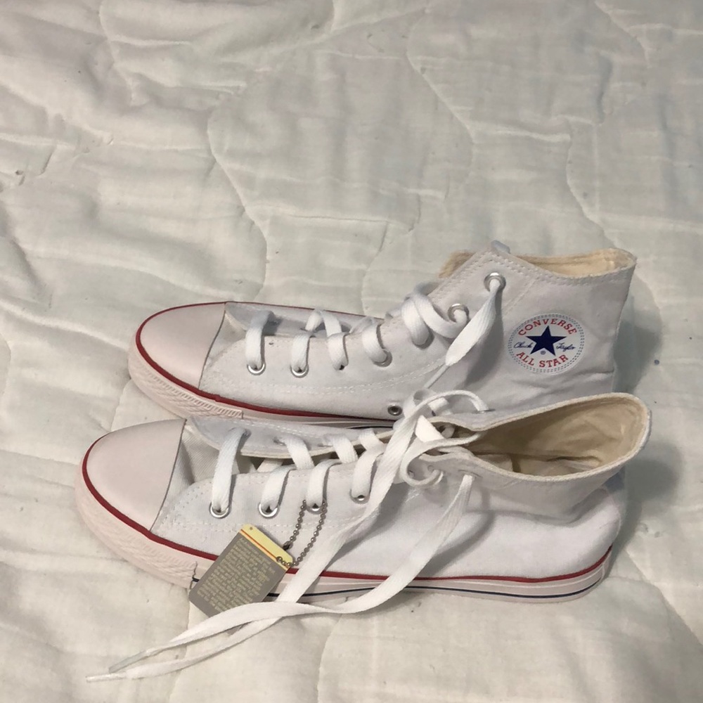 White high top converse brand new